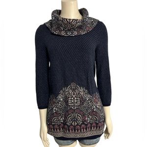 Moth Anthropologie Wool Blend‎ Cowl Neck Sweater Womens Medium Gray.